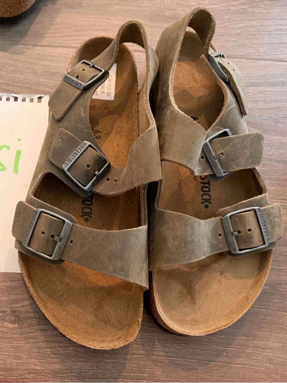 Birkenstock Brown Suede Adjustable Double-Strap Sandals - Picture 1 of 3